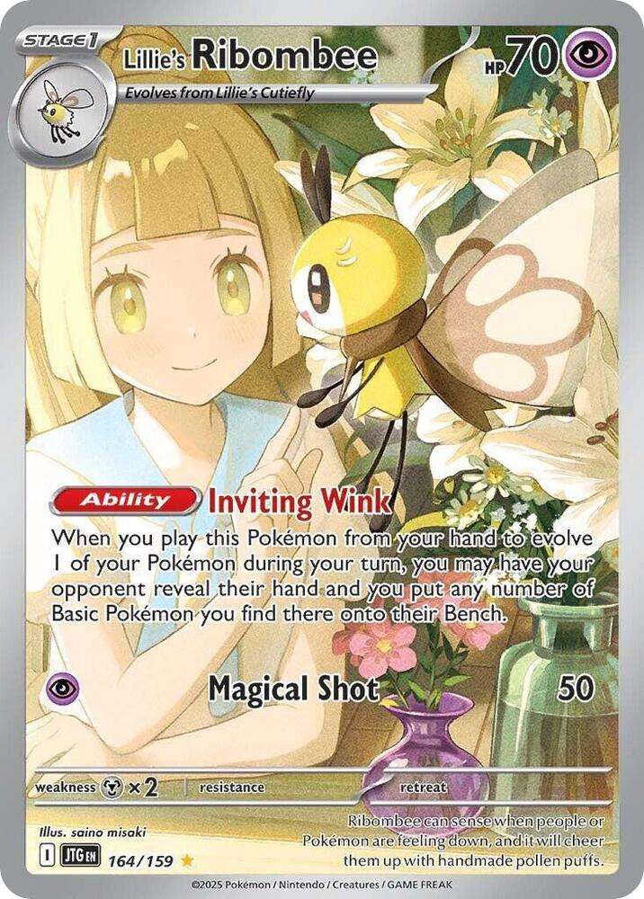 Pokemon Trading Card Game - Lillie's Ribombee - 164/159 - SV09: Journey Together