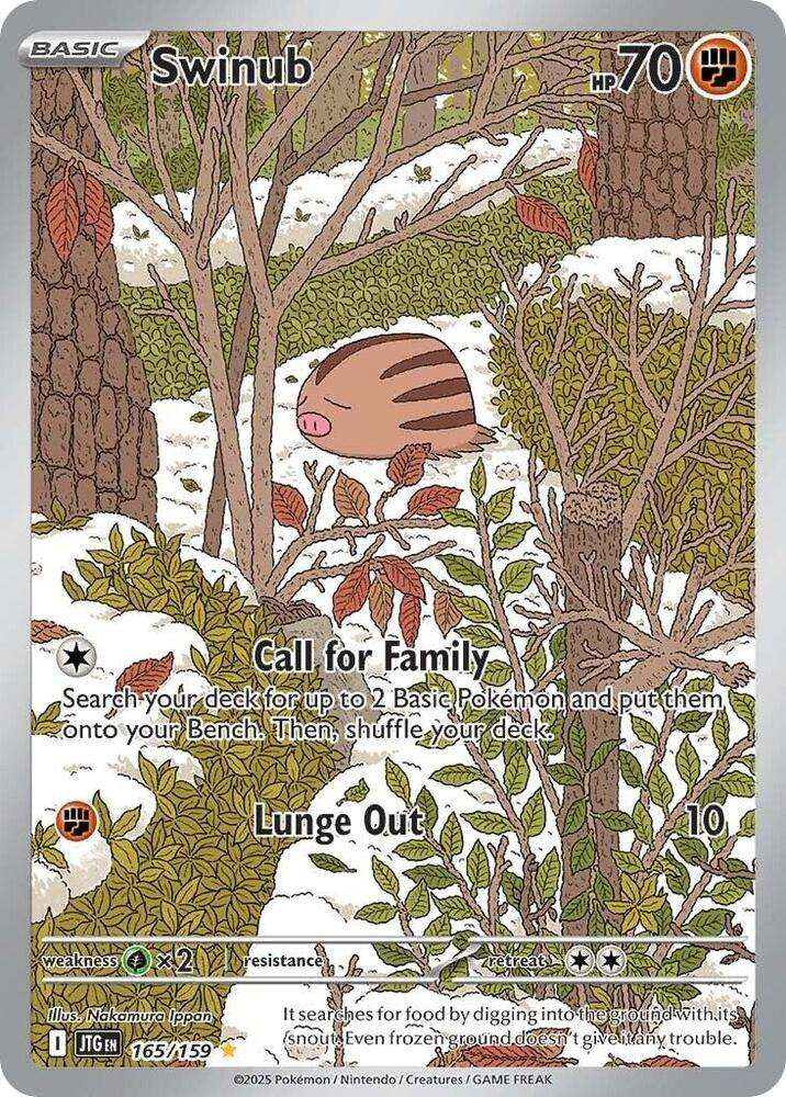 Pokemon Trading Card Game - Swinub - 165/159 - SV09: Journey Together