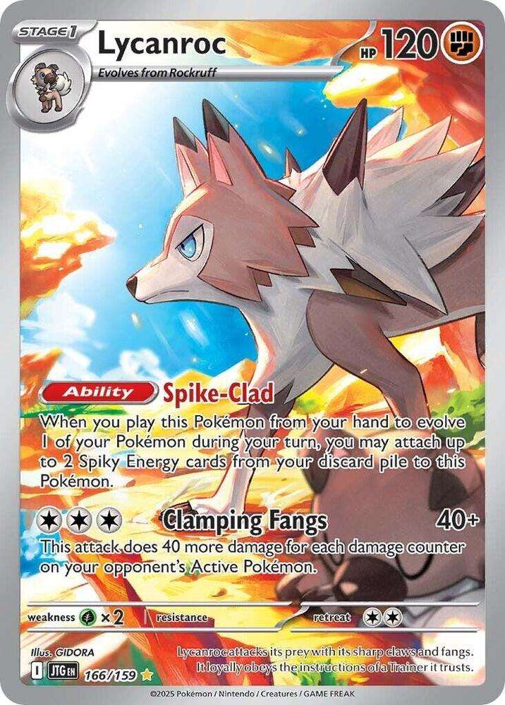 Pokemon Trading Card Game - Lycanroc - 166/159 - SV09: Journey Together