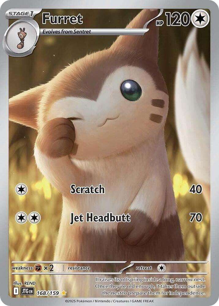Pokemon Trading Card Game - Furret - 168/159 - SV09: Journey Together