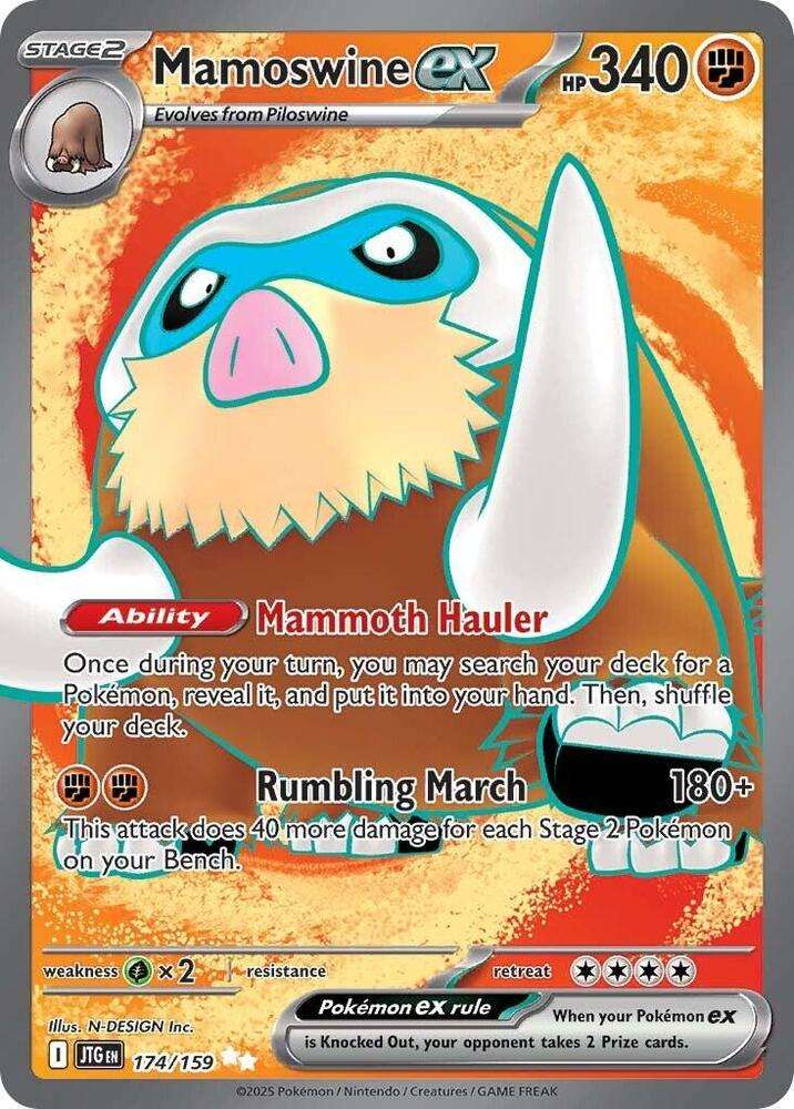 Pokemon Trading Card Game - Mamoswine ex - 174/159 - SV09: Journey Together