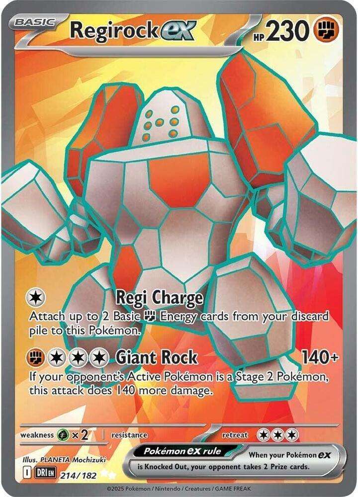 Pokemon Trading Card Game - Regirock ex - 214/182 - SV10: Destined Rivals (DRI)