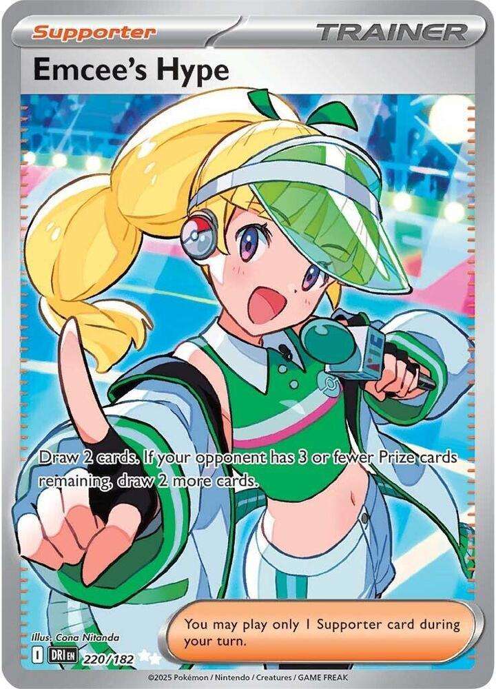Pokemon Trading Card Game - Emcee's Hype - 220/182 - SV10: Destined Rivals (DRI)