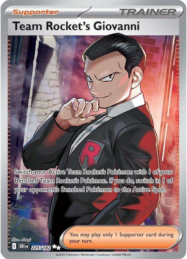 Pokemon Trading Card Game - Team Rocket's Giovanni - 225/182 - SV10: Destined Rivals (DRI)