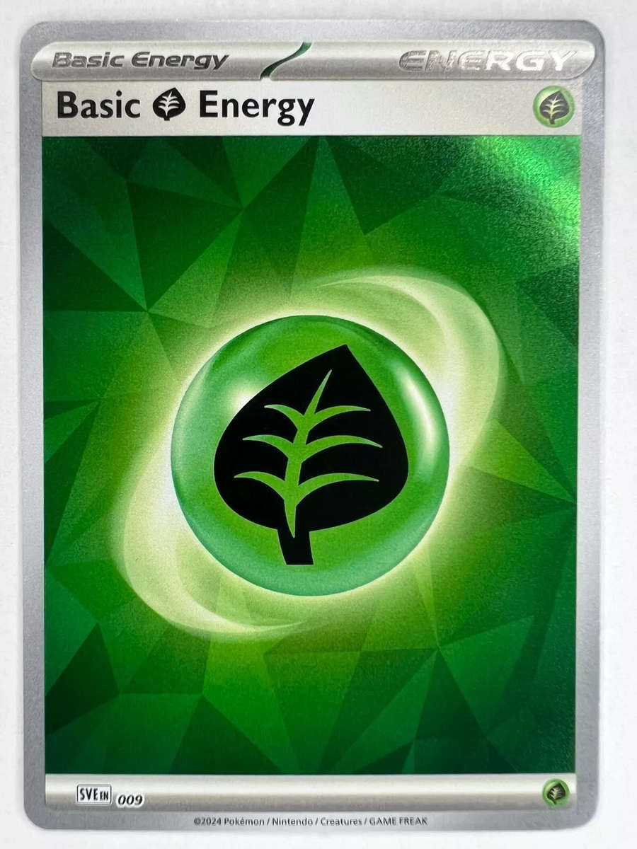 Pokemon Trading Card Game - 2025 Prismatic Evolutions Holo Basic Grass Energy 009