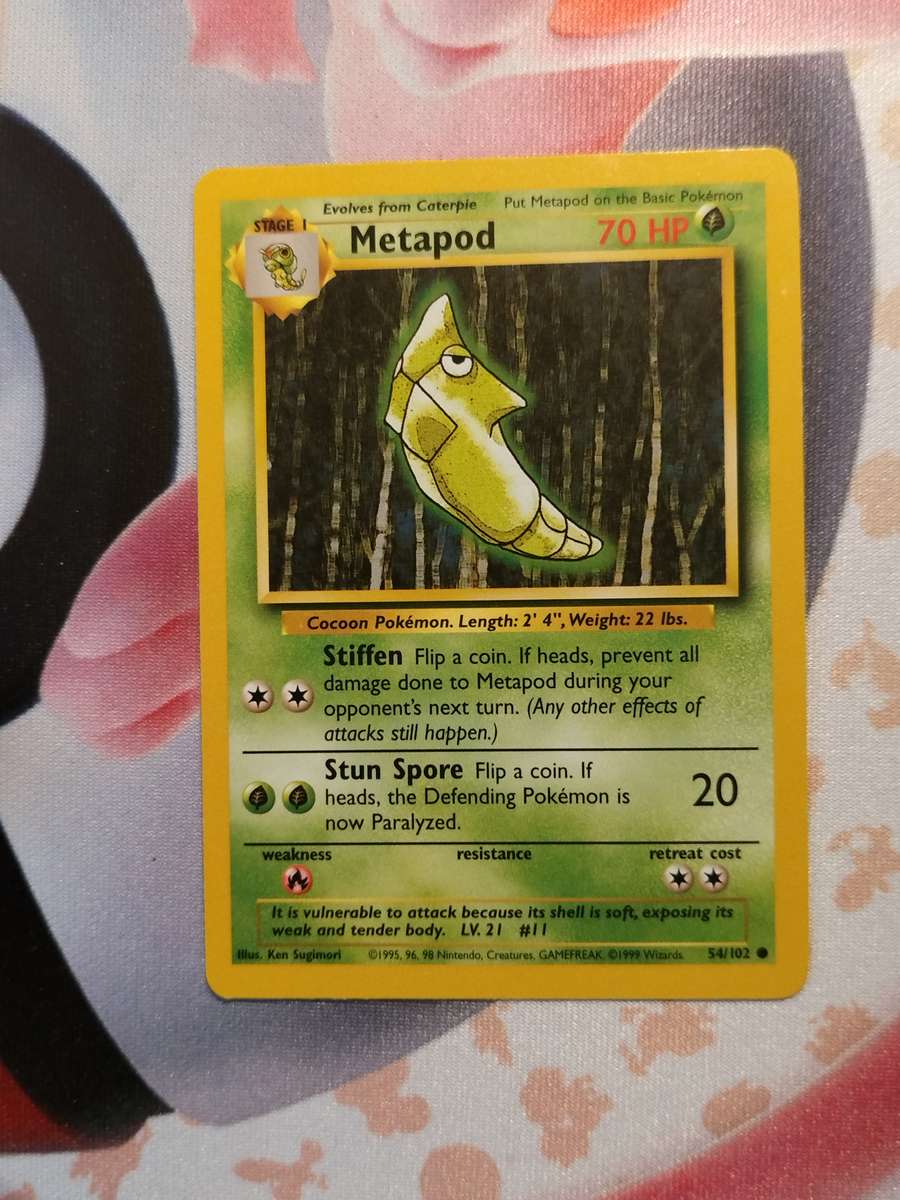 Pokemon Trading Card Game - Metapod #54 Pokemon Base Set (4)