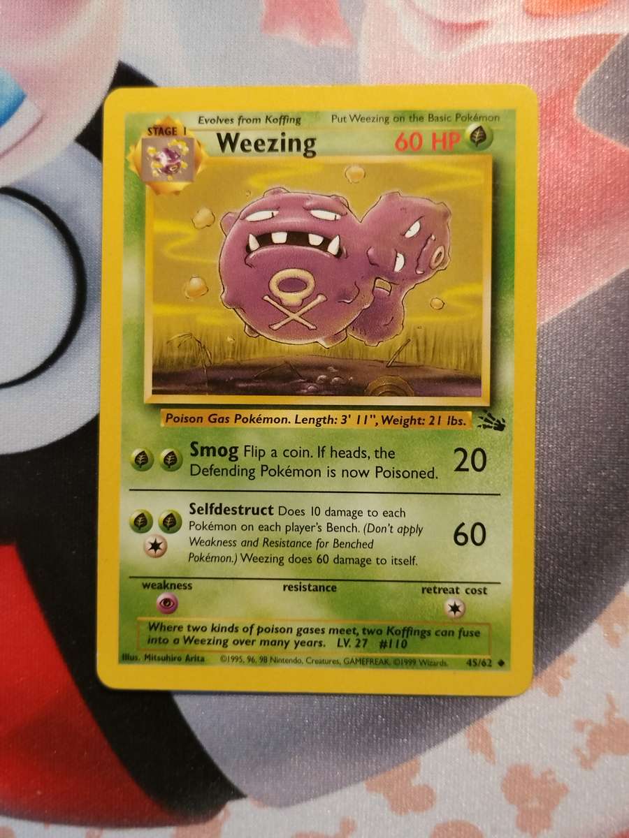 Pokemon Trading Card Game - Weezing #45 Pokemon Fossil (4)
