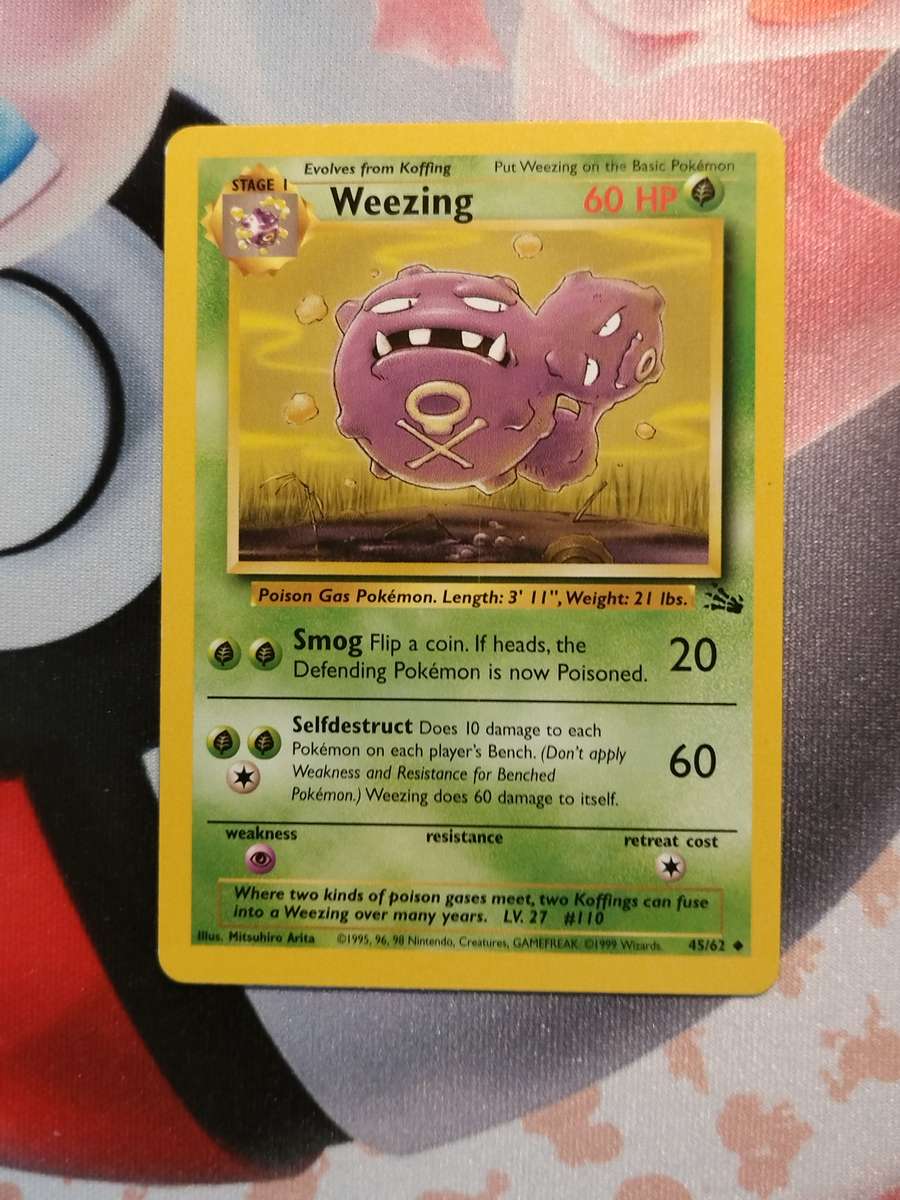 Pokemon Trading Card Game - Weezing #45 Pokemon Fossil (3)