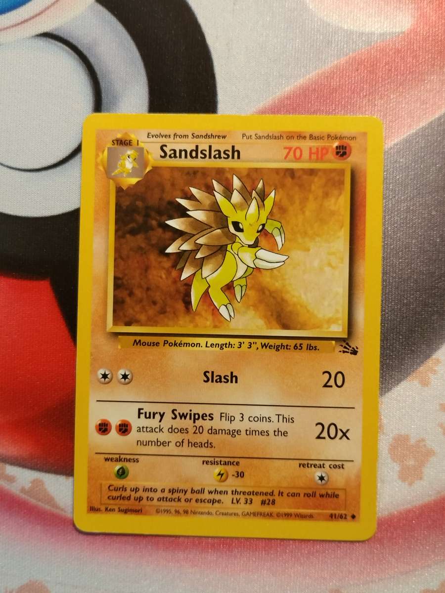 Pokemon Trading Card Game - Sandslash #41 Pokemon Fossil (3)
