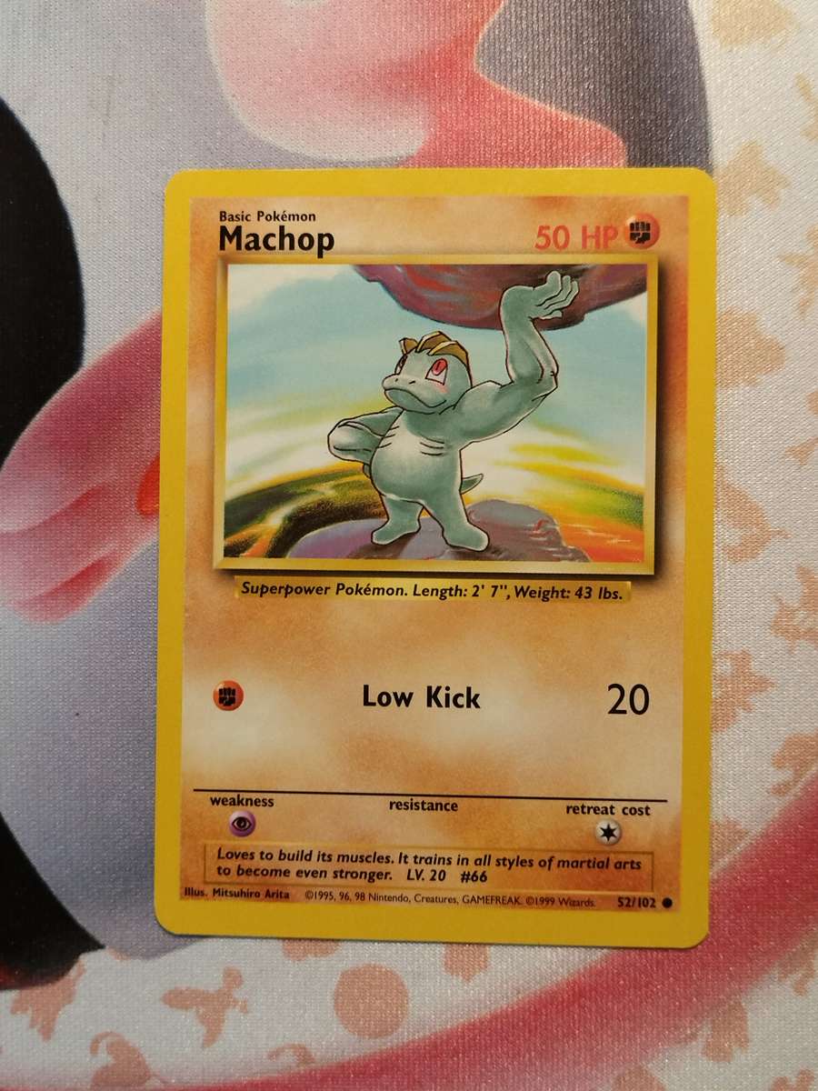 Pokemon Trading Card Game - Machop #52 Pokemon Base Set