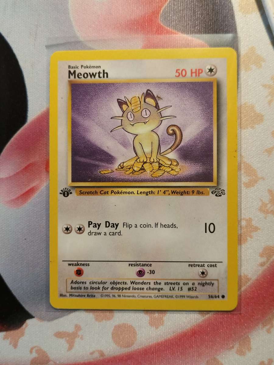 Pokemon Trading Card Game - Meowth [1st Edition] #56 Pokemon Jungle