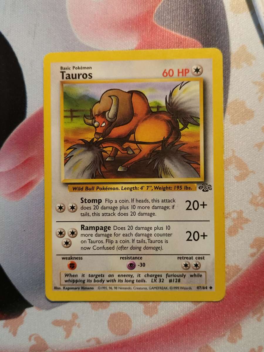 Pokemon Trading Card Game - Tauros #47 Pokemon Jungle (3)