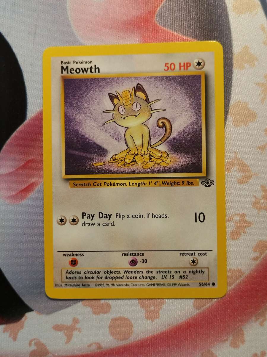 Pokemon Trading Card Game - Meowth #56 Pokemon Jungle (3)