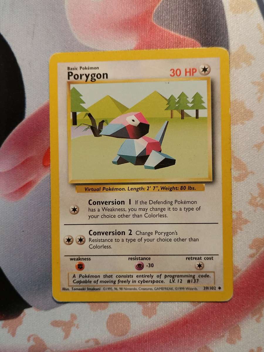 Pokemon Trading Card Game - Porygon #39 Pokemon Base Set (2)