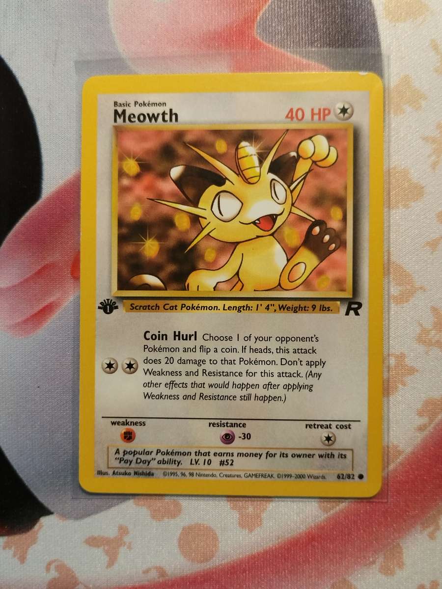 Pokemon Trading Card Game - Meowth [1st Edition] #62 Pokemon Team Rocket