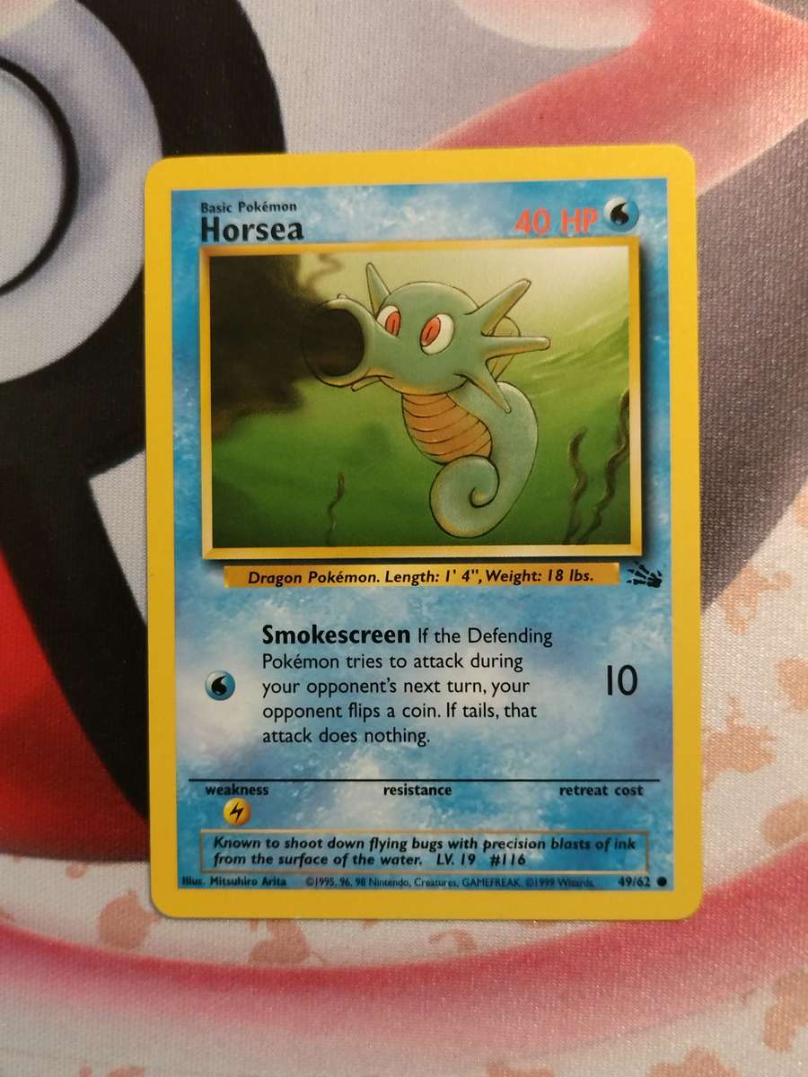 Pokemon Trading Card Game - Horsea #49 Pokemon Fossil (2)