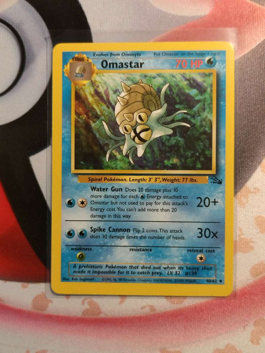 Pokemon Trading Card Game - Omastar #40 Pokemon Fossil
