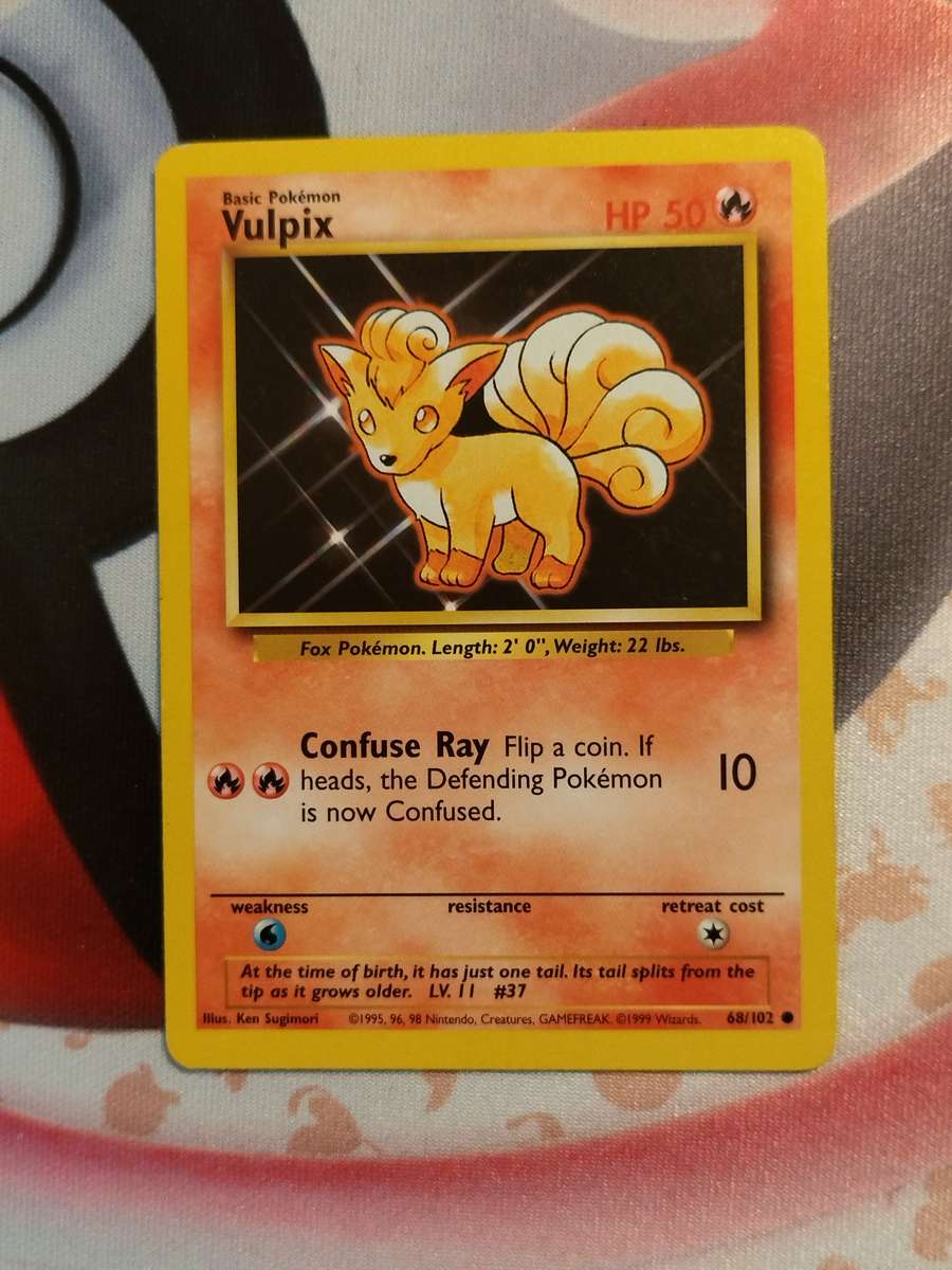 Pokemon Trading Card Game - Vulpix #68 Pokemon Base Set (6)