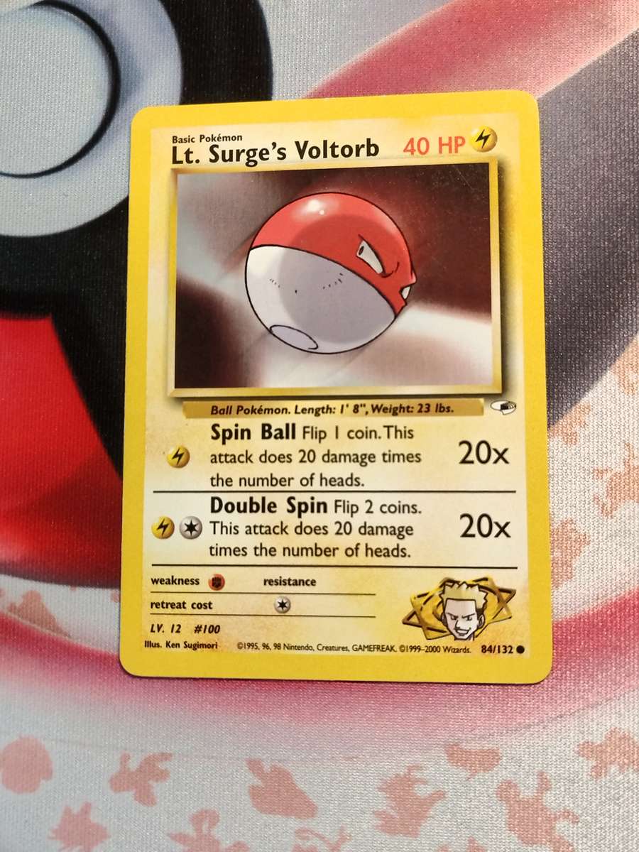 Pokemon Trading Card Game - Lt. Surge's Voltorb #84 Pokemon Gym Heroes