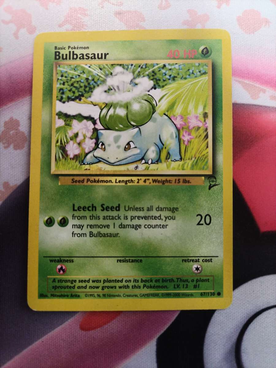 Pokemon Trading Card Game - Bulbasaur #67 Pokemon Base Set 2 - 1