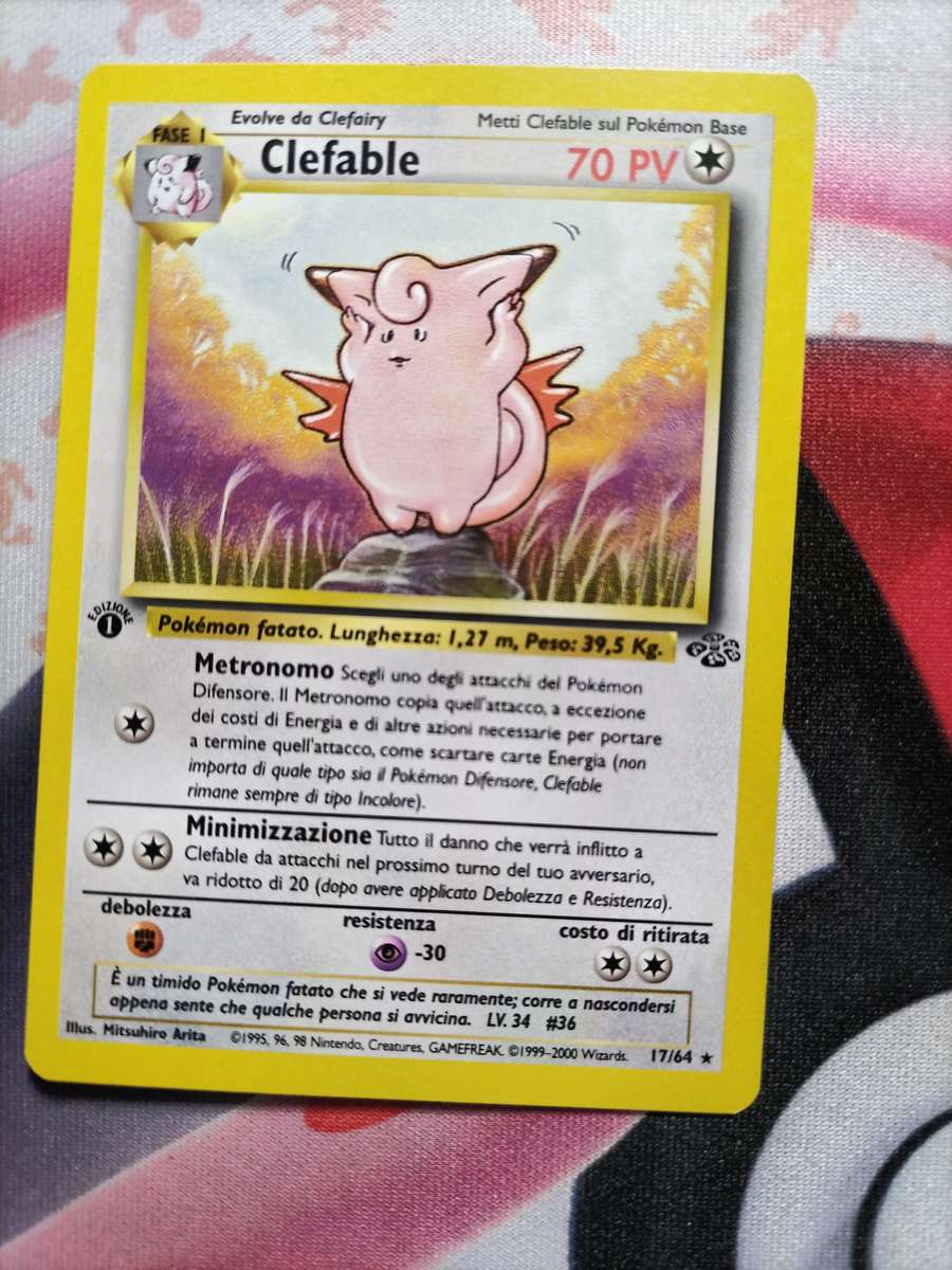 Pokemon Trading Card Game - Clefable [1st Edition] #17 Pokemon Jungle Rare [Italian]