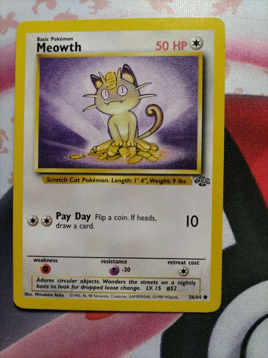 Pokemon Trading Card Game - Meowth #56 Pokemon Jungle