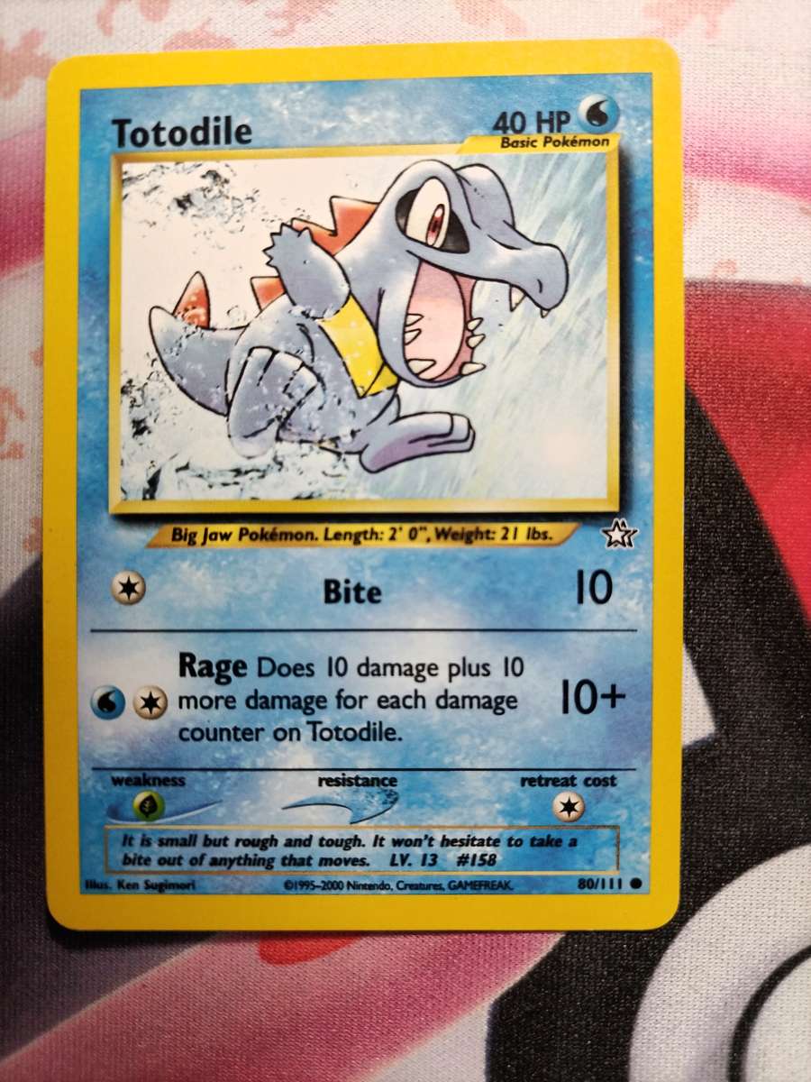 Pokemon Trading Card Game - Totodile #80 Pokemon Neo Genesis