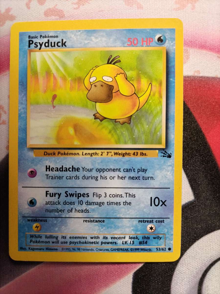Pokemon Trading Card Game - Psyduck #53 Pokemon Fossil  - 1