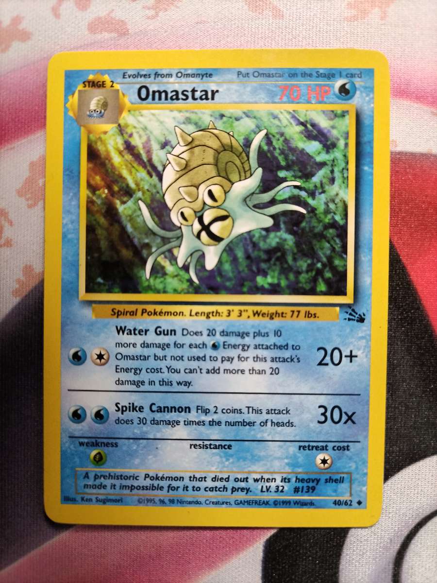 Pokemon Trading Card Game - Omastar #40 Pokemon Fossil