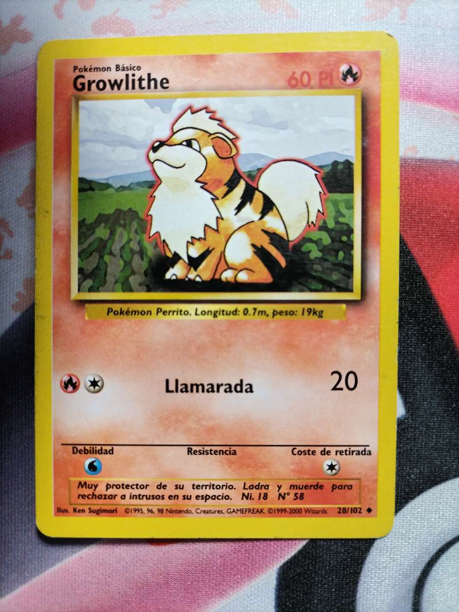 Pokemon Trading Card Game - Growlithe #28 Pokemon Base Set
