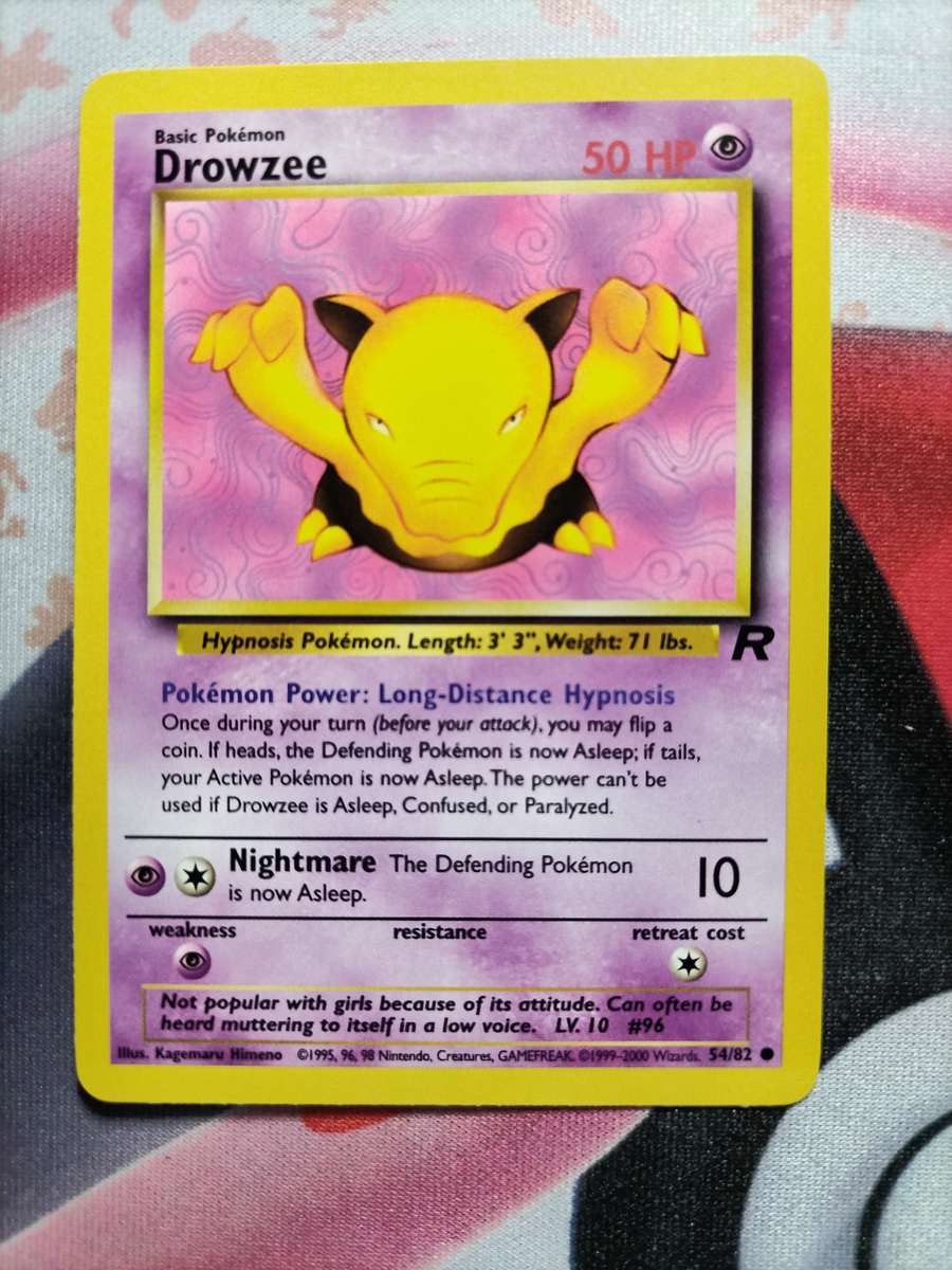 Pokemon Trading Card Game -  Drowzee #54 Pokemon Team Rocket 1