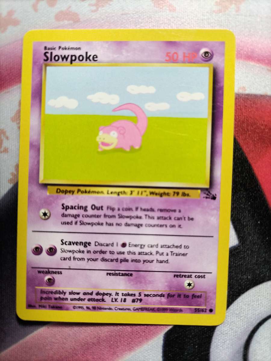 Pokemon Trading Card Game - Slowpoke #55 Pokemon Fossil