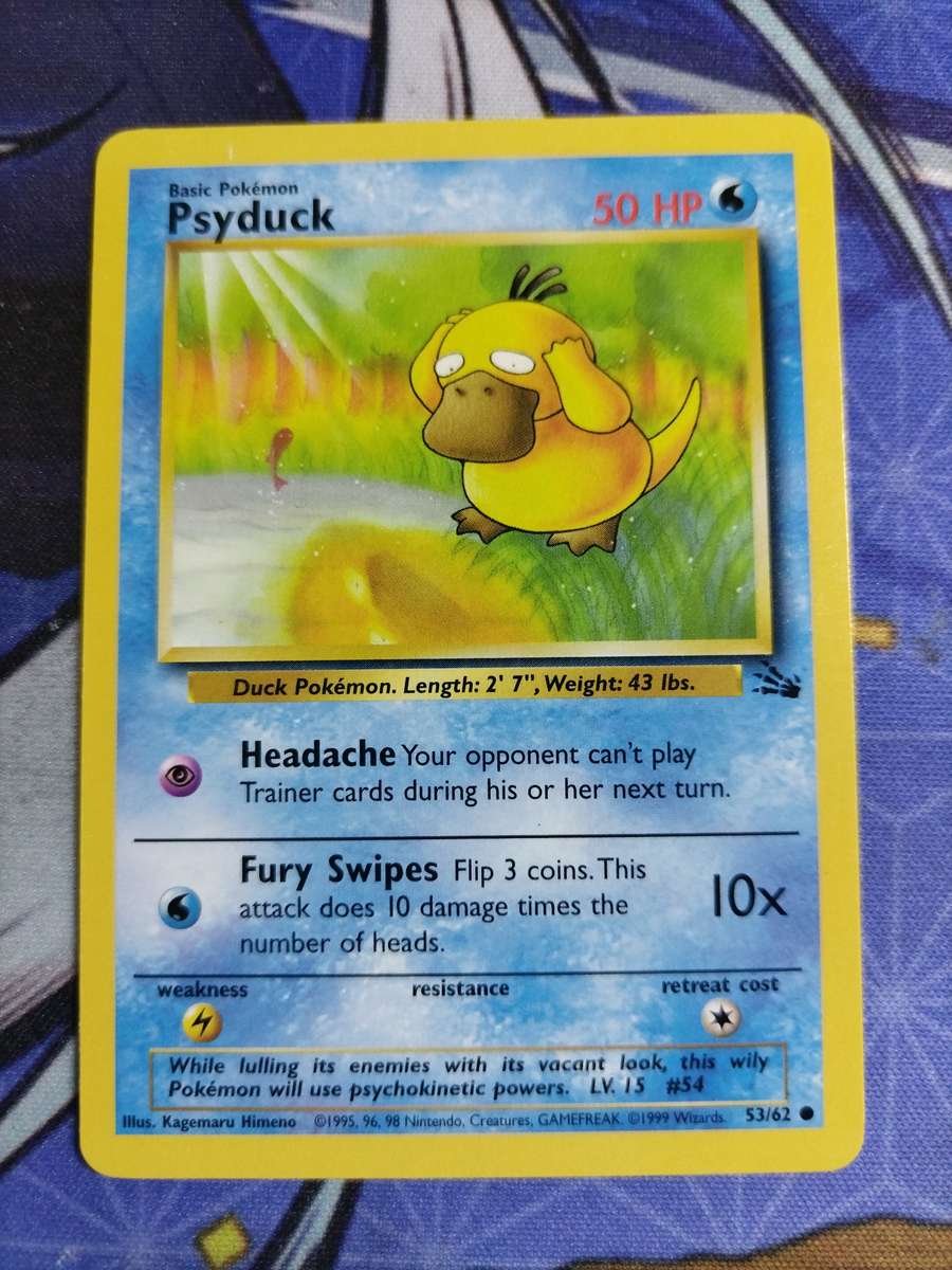 Pokemon Trading Card Game - Psyduck #53 Pokemon Fossil