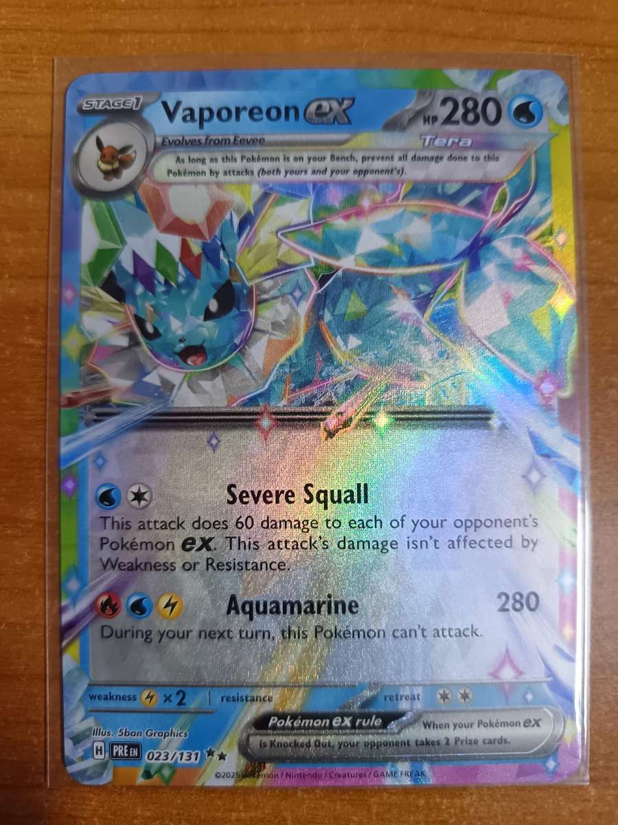 Pokemon Trading Card Game - Vaporeon ex - 023/131 - Ultra Rare Scarlet & Violet: Prismatic Evolution