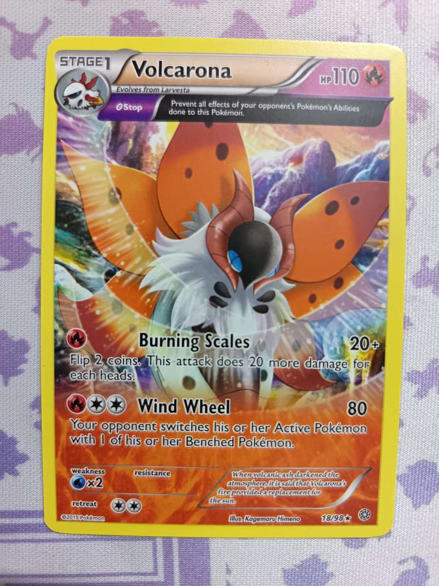 Pokemon Trading Card Game - Volcarona - 18/98 - Rare XY: Ancient Origins - 2015