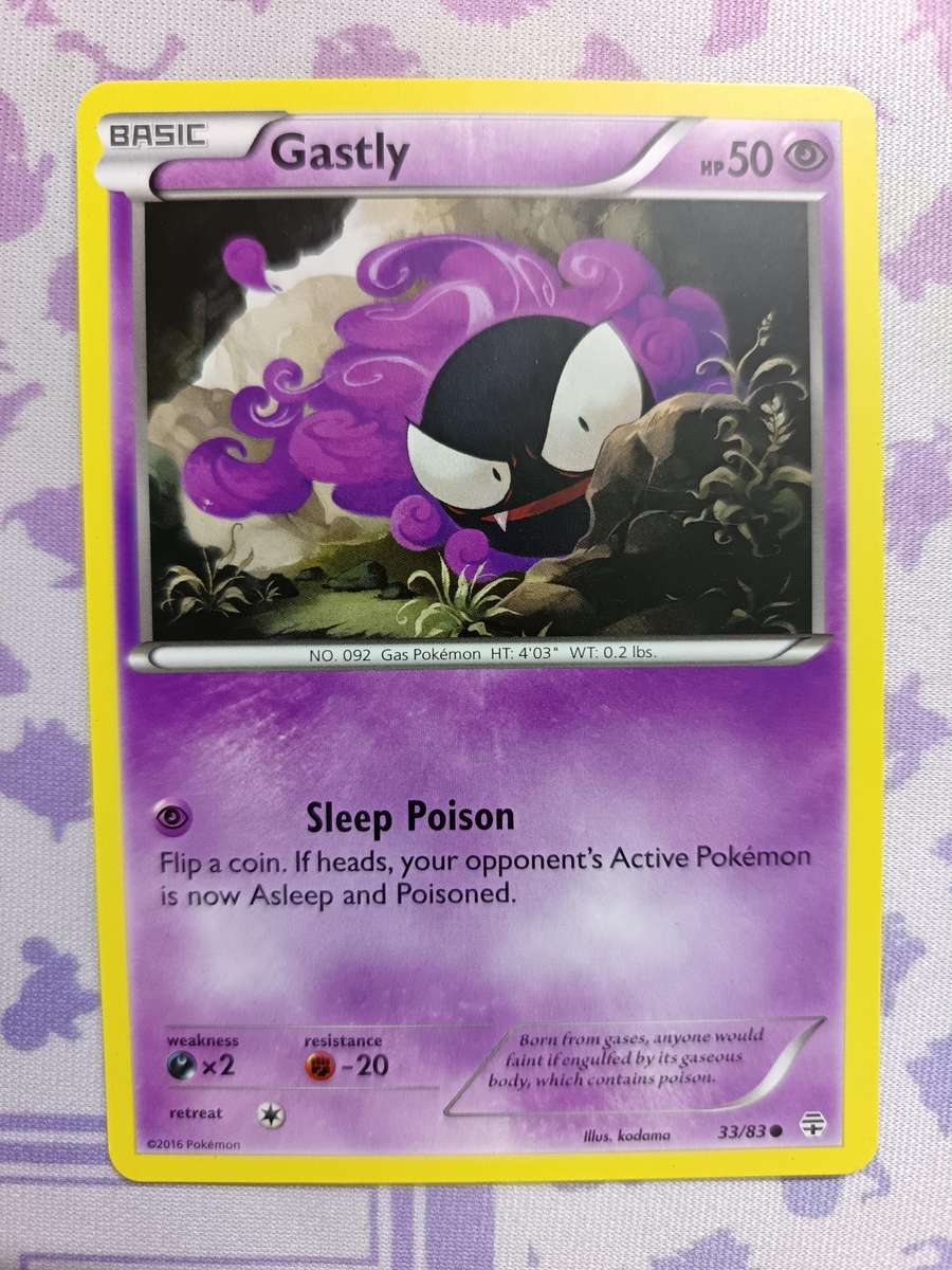 Pokemon Trading Card Game - Gastly - 33/83 - Common Generations - 2016