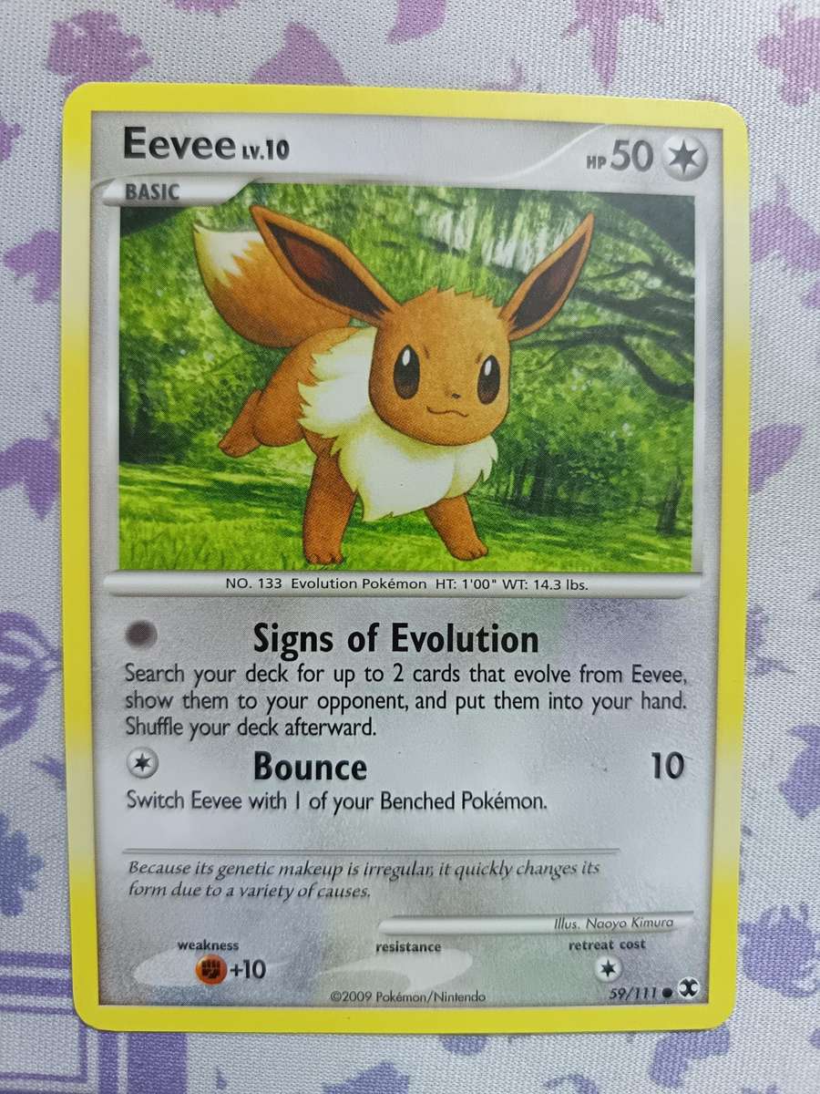 Pokemon Trading Card Game - Eevee - 59/111 - Common Platinum: Rising Rivals - 20109