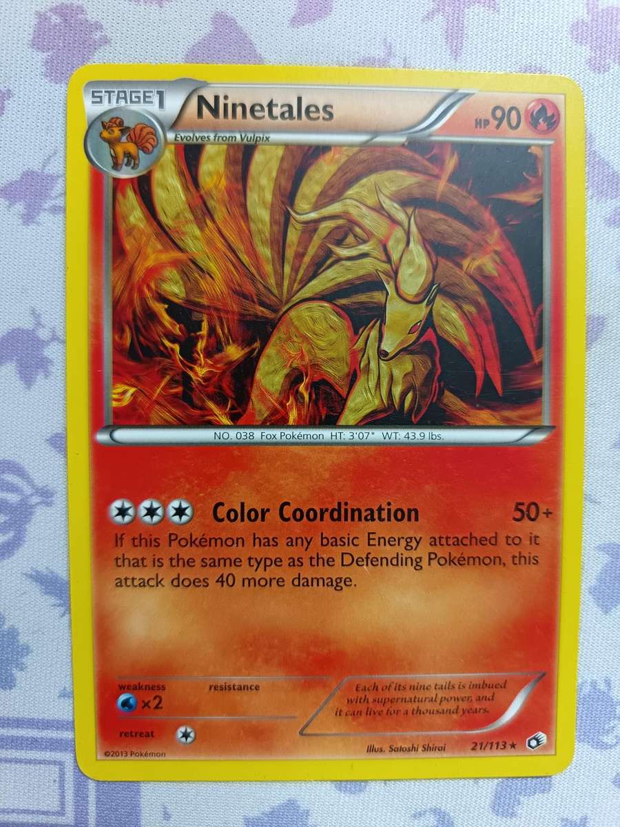 Pokemon Trading Card Game - Ninetales - 21/113 - Rare Black & White 11: Legendary Treasures - 2013