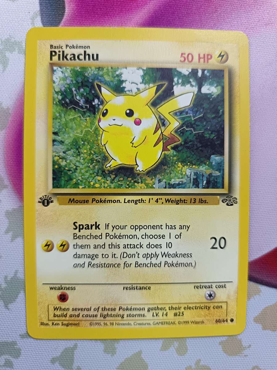 Pokemon Trading Card Game - Pikachu [1st Edition] #60 Pokemon Jungle - Vintage