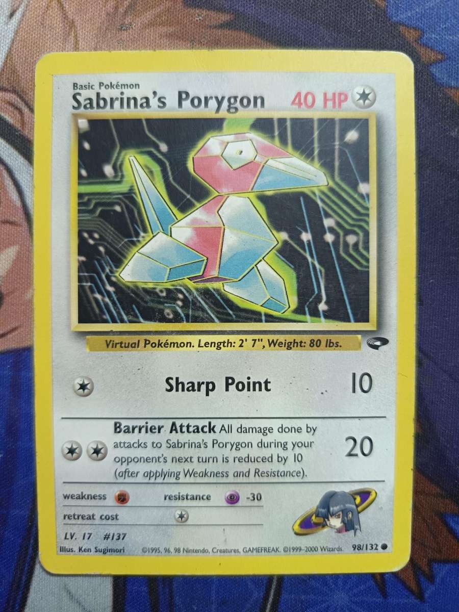 Pokemon Trading Card Game - Sabrina's Porygon #98 Pokemon Gym Challenge - Vintage