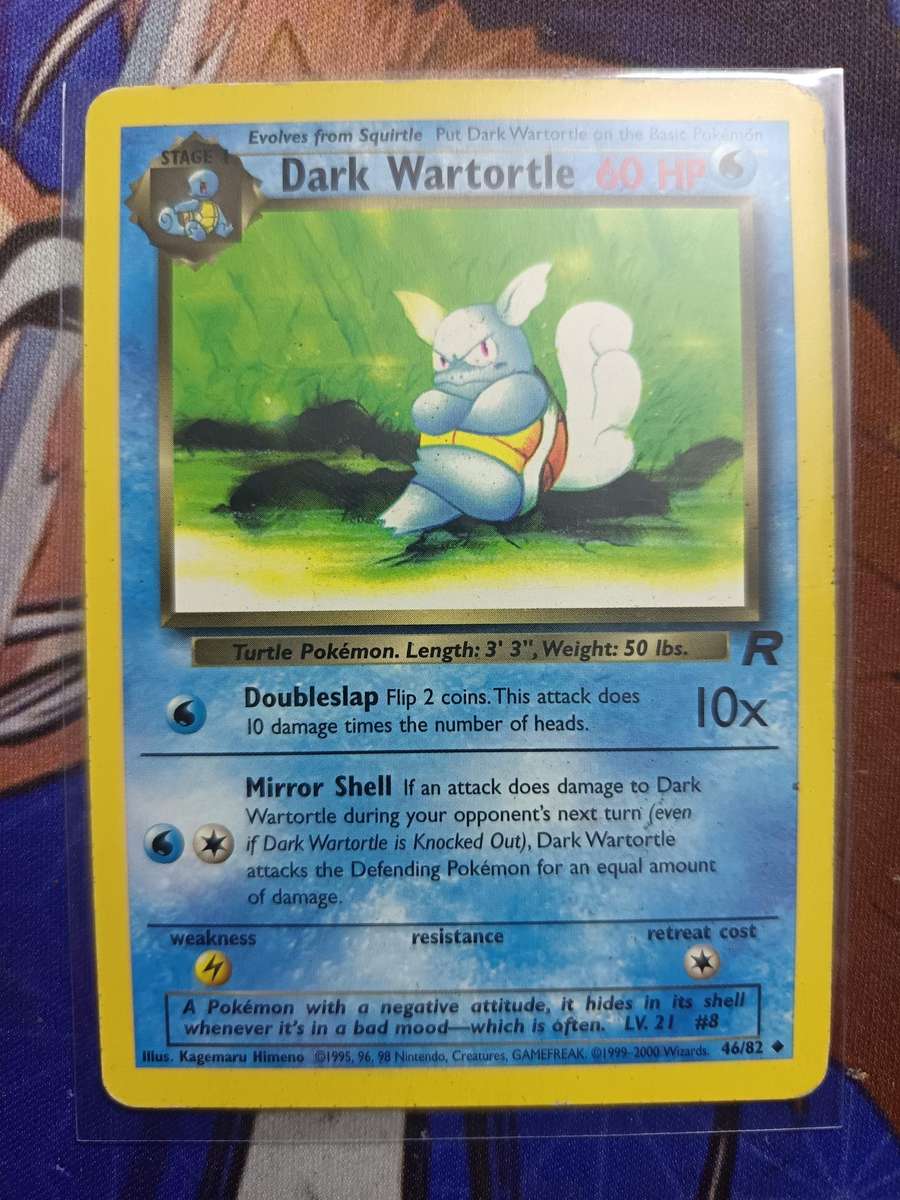 Pokemon Trading Card Game - Dark Wartortle #46 Pokemon Team Rocket - Vintage