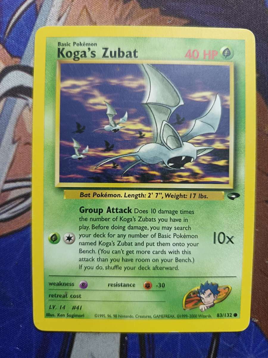 Pokemon Trading Card Game - Koga's Zubat #83 Pokemon Gym Challenge - Vintage