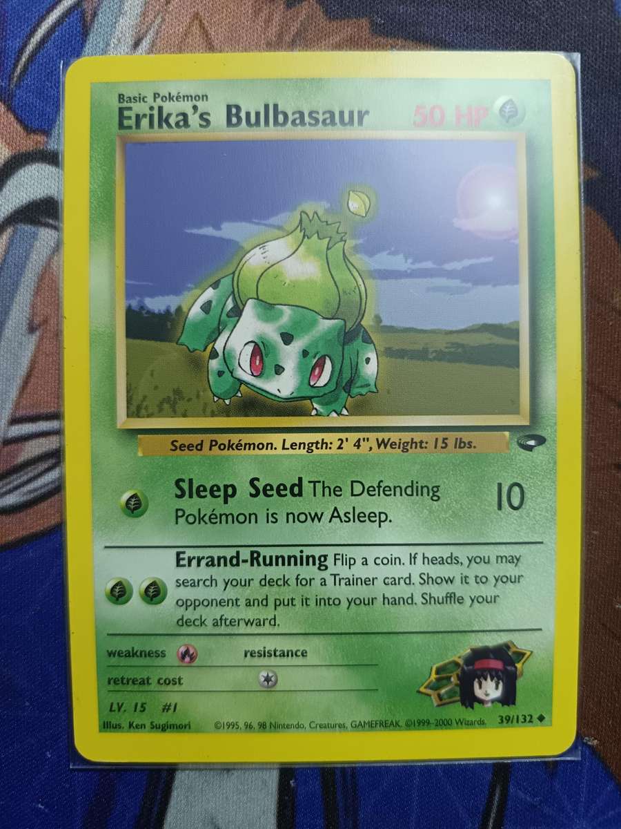 Pokemon Trading Card Game - Erika's Bulbasaur #39 Pokemon Gym Challenge - Vintage