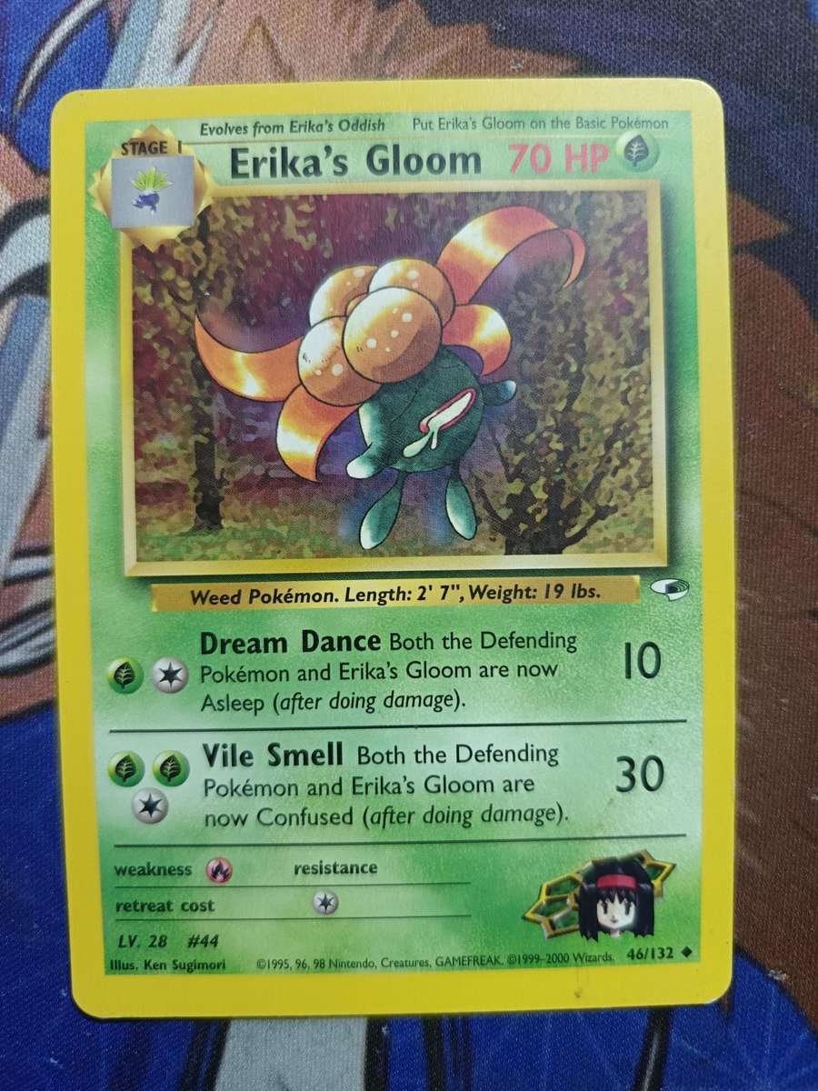 Pokemon Trading Card Game - Erika's Gloom #46 Pokemon Gym Heroes - Vintage