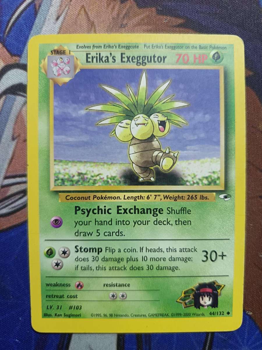 Pokemon Trading Card Game - Erika's Exeggutor #44 Pokemon Gym Heroes - Vintage
