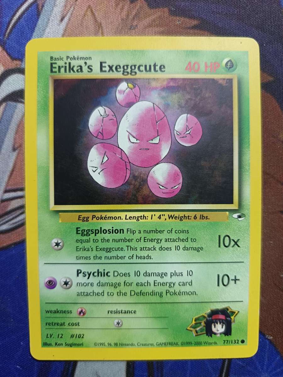 Pokemon Trading Card Game - Erika's Exeggcute #77 Pokemon Gym Heroes - Vintage