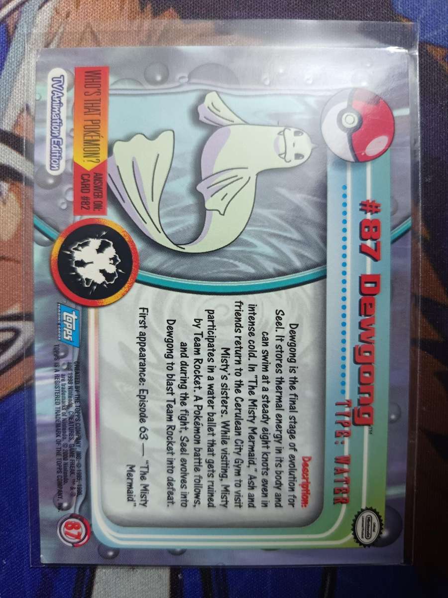 Pokemon Trading Card Game - Dewgong #87 Pokemon 2000 Topps TV - Vintage