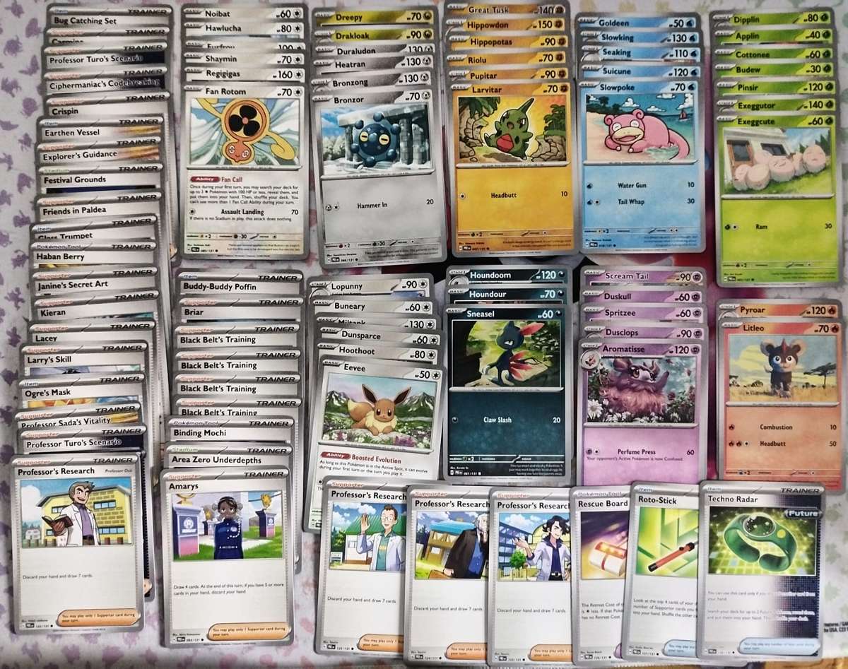 Pokemon Trading Card Game - 2025 Prismatic Evolutions Complete Base Set, Common + Unc