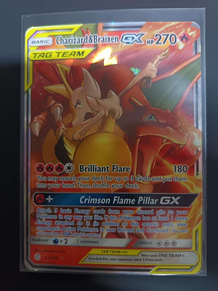 Pokemon Trading Card Game - Charizard & Braixen GX - SM - Cosmic Eclipse (SM12)