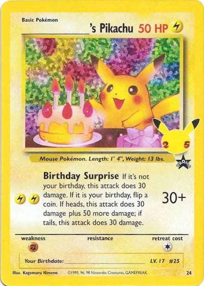 Pokemon Trading Card Game - ______'s Pikachu Celebrations: Classic Collection Classic Collection24/5